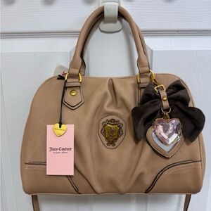 Juicy Couture Brown Satchel with Heart Charm